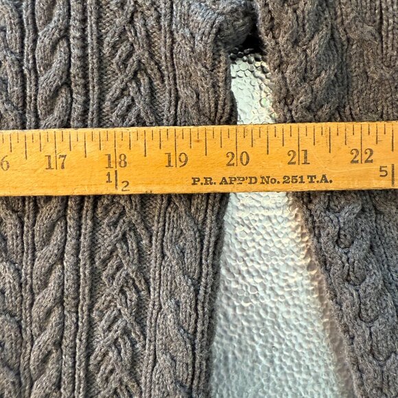 Tommy Hilfiger Cable Knit Long Sleeve Sweater Women’s Size‎ Large Crewneck Gray - Picture 10 of 10